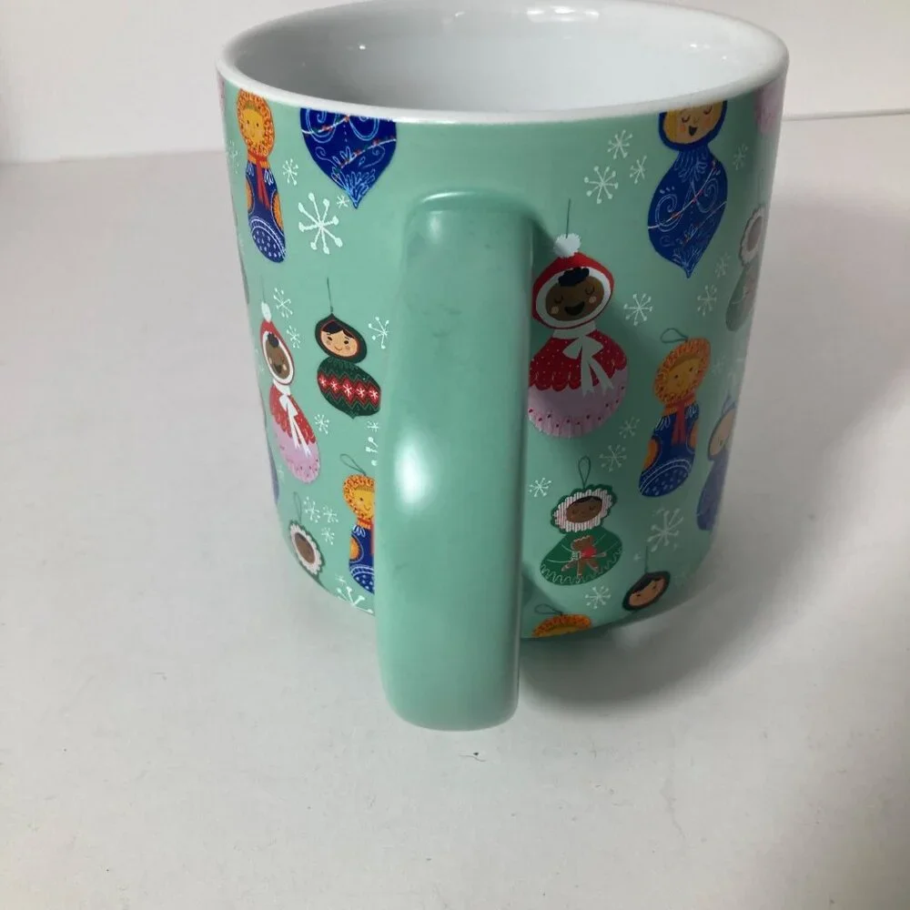 Target 2023 Wondershop Coffee Mug Childrens Matroshka Ornaments Stoneware 4